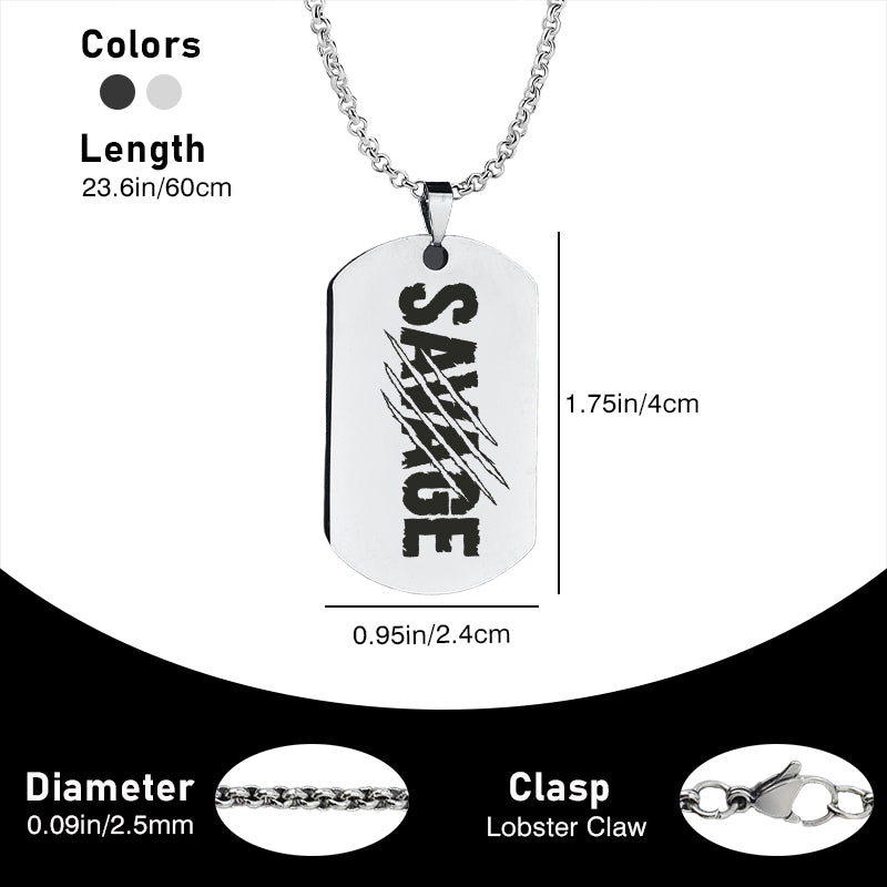 Savage Titanium Steel Fitness Jewelry