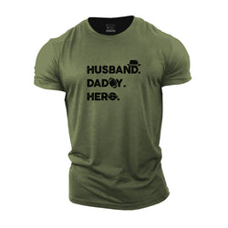 Husband Daddy Hero Cotton T-shirts
