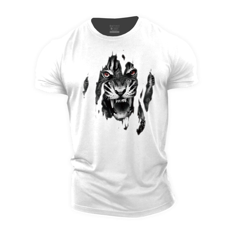 Cotton Tiger Graphic Workout T-shirts