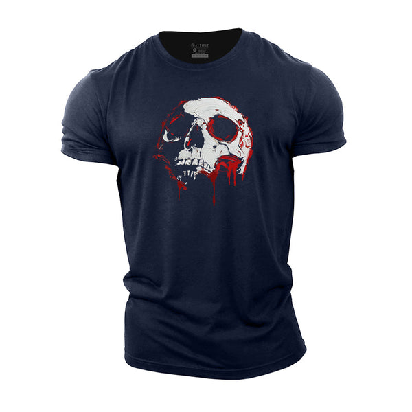 Paint Skull Cotton T-Shirts