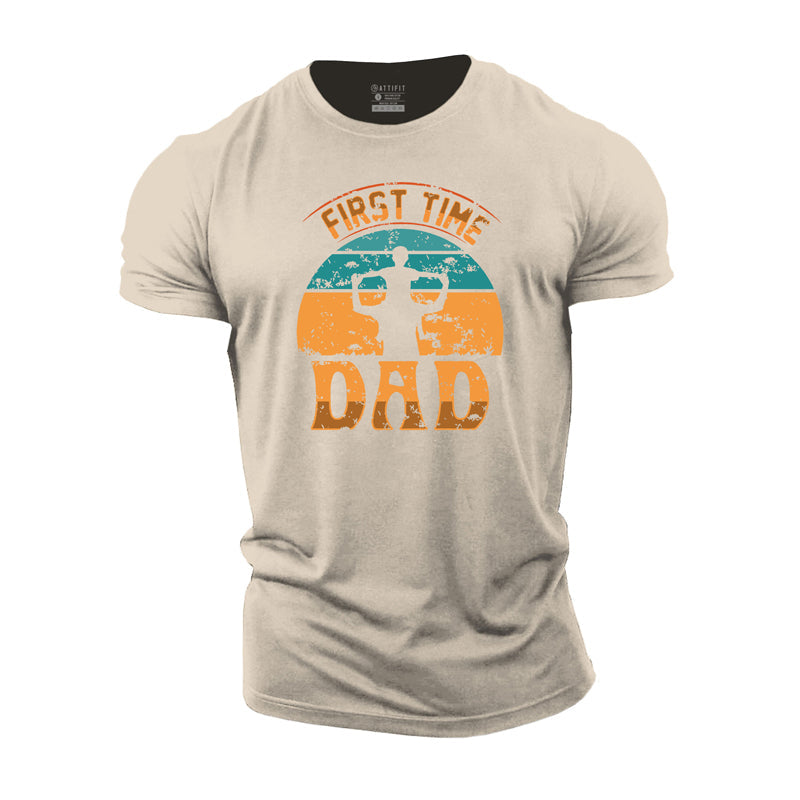 First Time Dad Cotton T-shirts