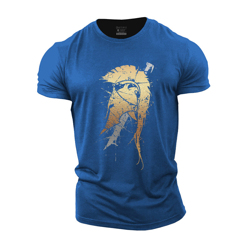 Spartan Helmet Sword Cotton T-shirts