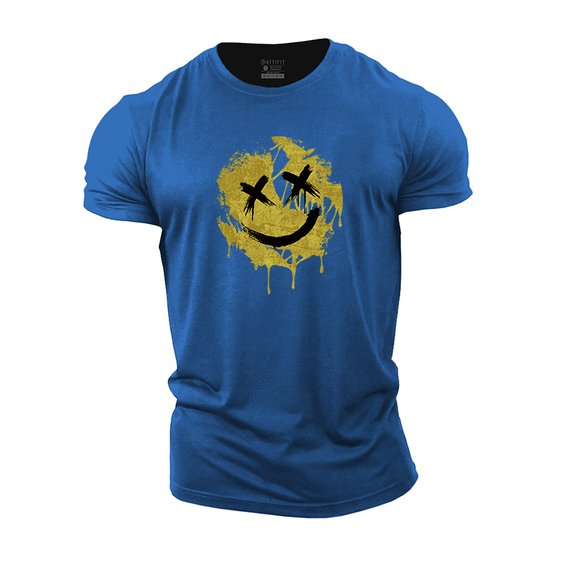 Cracked Smiley Cotton T-Shirts