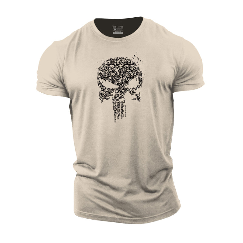 Cotton Skull Graphic Fitness T-shirts