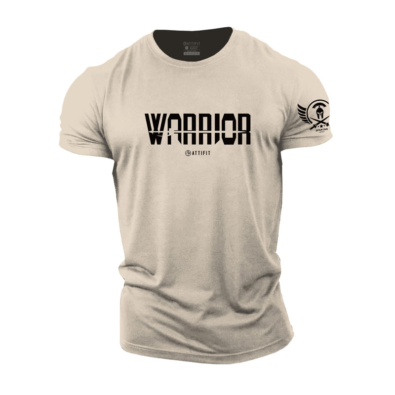 Cotton Men's Fitness Warrior Graphic T-shirts