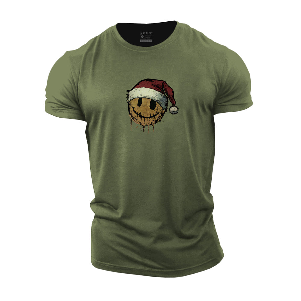 Smiley Christmas Cotton T-Shirt