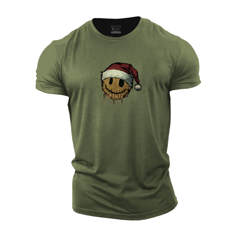 Smiley Christmas Cotton T-Shirts