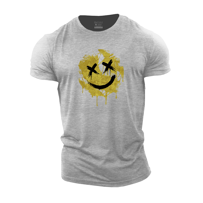 Cracked Smiley Cotton T-Shirt