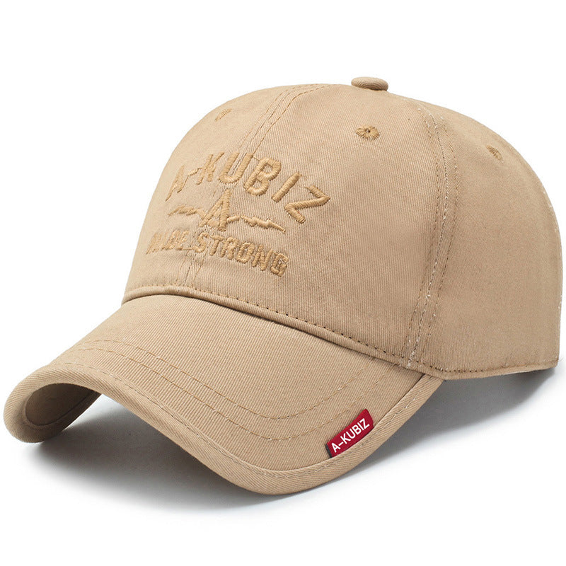 Embroidered A-KUBIZ Hat with Cotton Distressed Hat