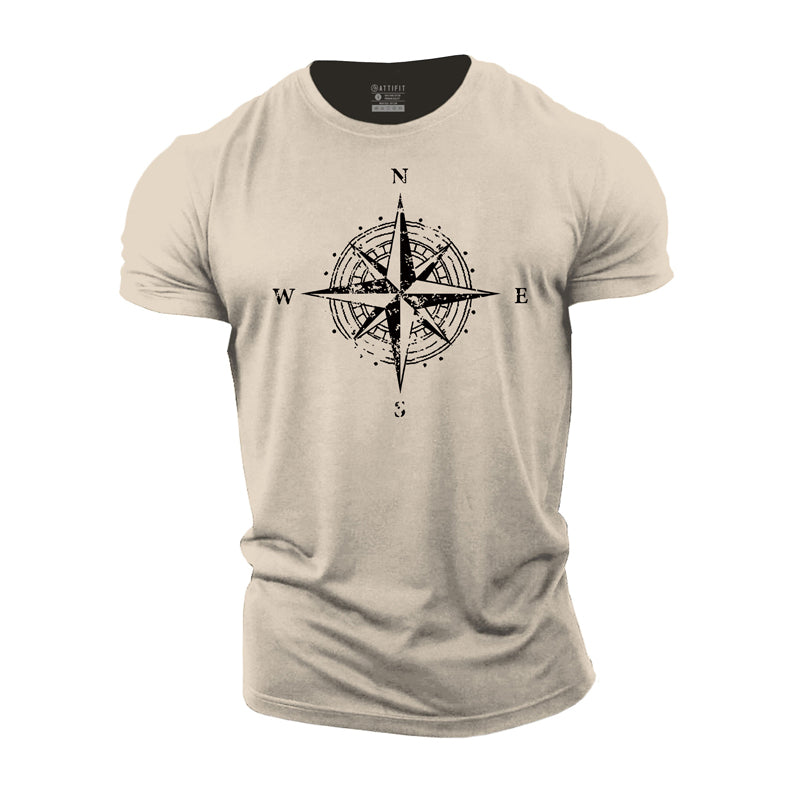 Compass Graphic Cotton T-Shirt