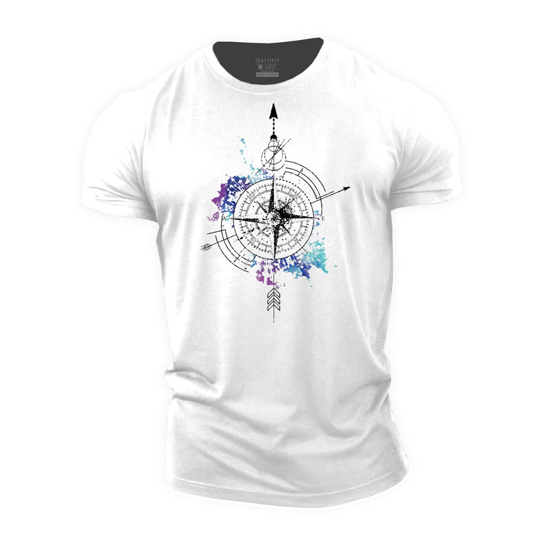 Compass Graphic Cotton T-Shirt