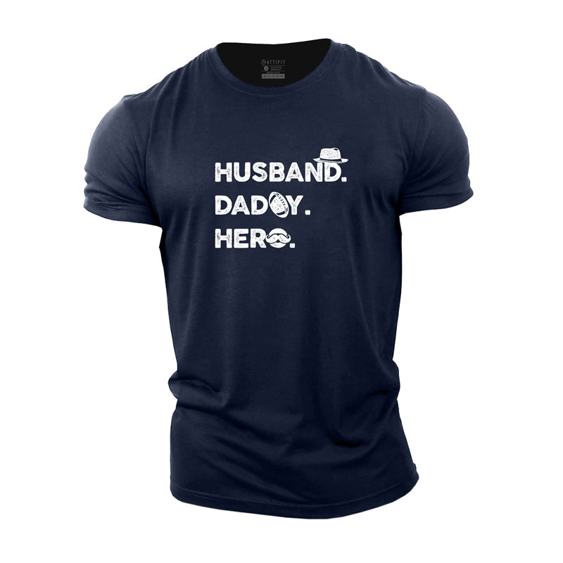 Husband Daddy Hero Cotton T-shirts